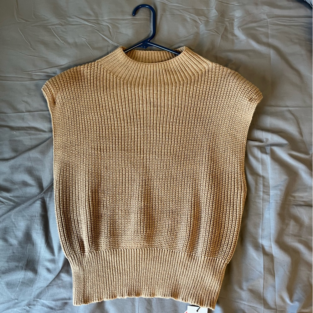 Tan sweater vest
